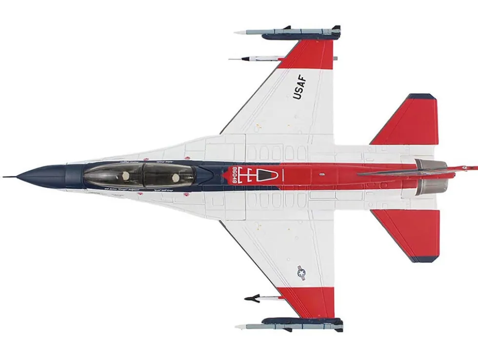 General Dynamics X-62A VISTA Aircraft with Missiles "86-0048, USAF Test Pilot School, Edwards Air Force Base" (2024) United States Air Force "Air Power Series" 1/72 Diecast Model by Hobby Master