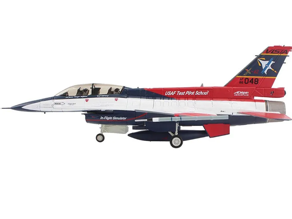 General Dynamics X-62A VISTA Aircraft "86-0048, USAF Test Pilot School, Edwards Air Force Base" (2024) United States Air Force "Air Power Series" 1/72 Diecast Model by Hobby Master