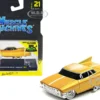 Gene Winfield s 1961 Cadillac Maybelline Yellow Metallic with White Stripes 1/64 Diecast Model Car Muscle Machines 15561YL