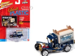 George Barris Ice Cream Truck Blue "Classic Plastic" "Pop Culture" 2024 Release 2 1/64 Diecast Model Car by Johnny Lightning