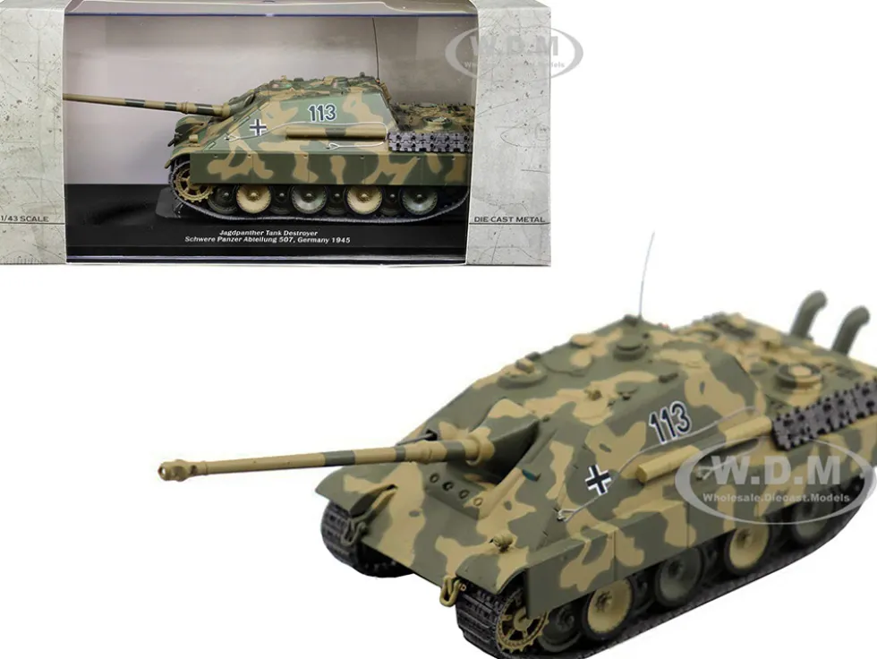 German Sd. Jagdpanther Tank Destroyer #113 Schwere Panzer Abteilung 507 Germany 1945 1/43 Diecast Model AFVs WWII 23188-45