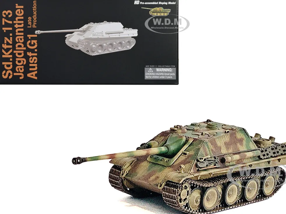 Germany Sd Kfz 173 Jagdpanther Ausf.G1 Late Production Tank sPz Jg Abt 654 France 1944 NEO Dragon Armor Series 1/72 Plastic Model Dragon Models 63213