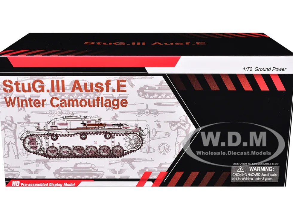 Germany StuG. III Ausf.E Tank Winter Camouflage "StuG.Abt. 202, Russia" (1942) "NEO Dragon Armor" Series 1/72 Plastic Model by Dragon Models
