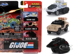 G.I. Joe 3 piece Set Nano Hollywood Rides Diecast Models Jada 32083