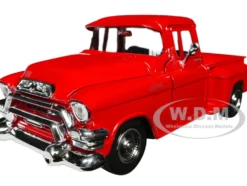 1955 GMC Blue Chip Pickup Truck Red Timeless Legends Series 1/24 Diecast Model Car Motormax 79382r