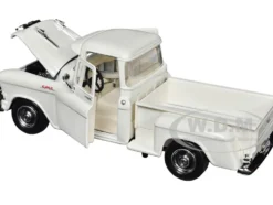 1957 GMC Blue Chip Pickup Truck White Timeless Legends Series 1/24 Diecast Model Car Motormax 79383w