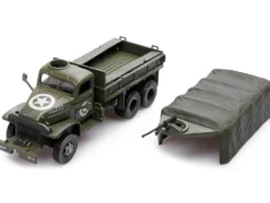 GMC CCKW 353 Truck With Mounted Gun Olive Drab 4734511 S US Army World War II 1/72 Diecast Model Legion LEG-12012LB