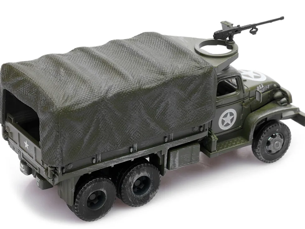 GMC CCKW 353 Truck With Mounted Gun Olive Drab 4734511 S US Army World War II 1/72 Diecast Model Legion LEG-12012LB