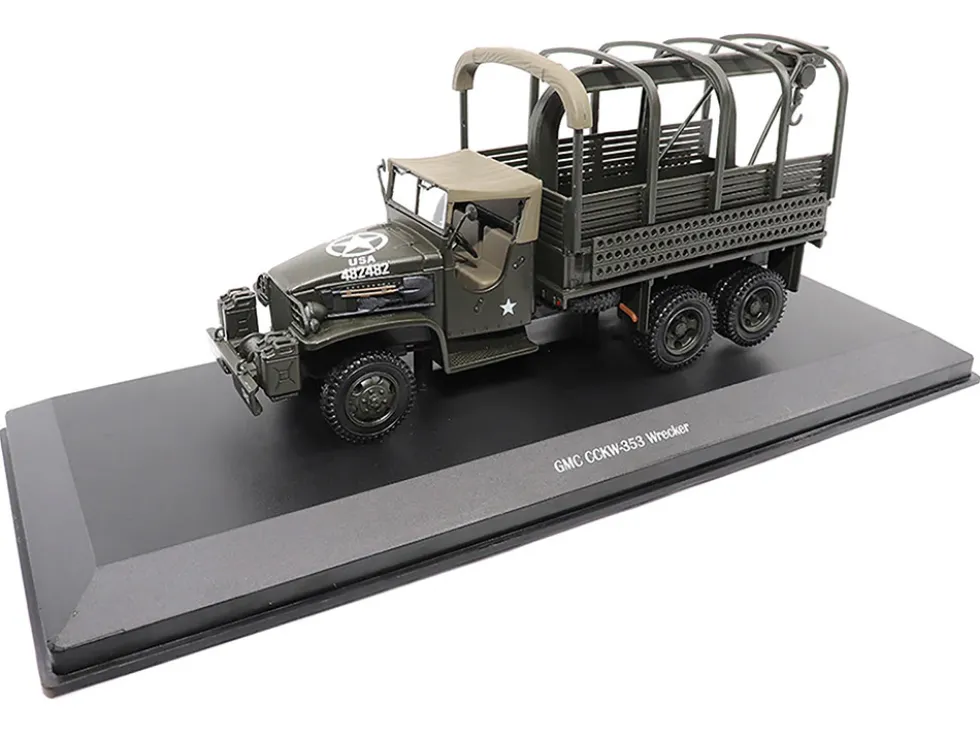 GMC CCKW353 Wrecker Tow Truck Olive Drab United States Army 1/43 Diecast Model Militaria Die Cast 23201-44