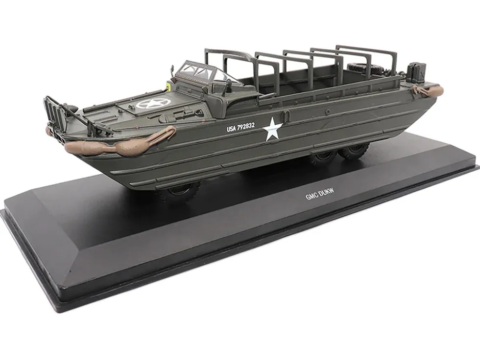 GMC DUKW Amphibious Vehicle Olive Drab United States Army 1/43 Diecast Model Militaria Die Cast 23204-44