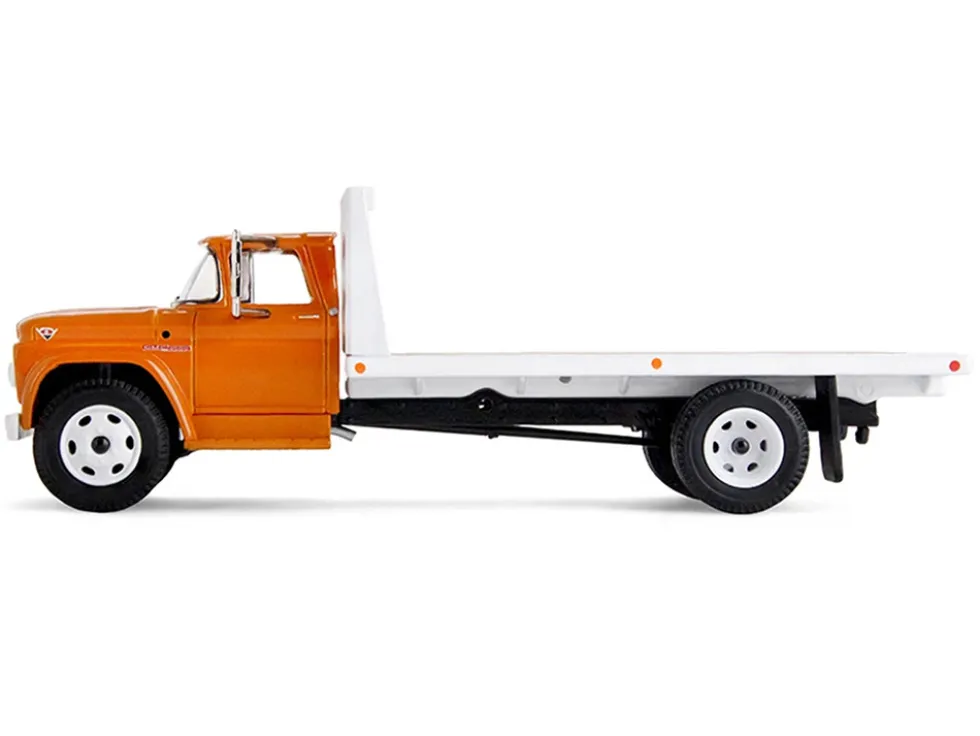 GMC 4000 Flatbed Truck Omaha Orange 1/64 Diecast Model by DCP/First Gear