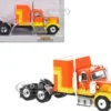 1980 GMC General Truck Tractor Orange and Yellow 1/87 HO Scale Model Car Brekina BRE85778