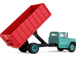 GMC 4000 Grain Truck Turquoise with Red Container 1/64 Diecast Model by DCP/First Gear