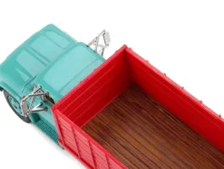 GMC 4000 Grain Truck Turquoise with Red Container 1/64 Diecast Model by DCP/First Gear
