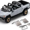 2022 GMC Hummer EV Pickup Truck Gray 1/64 Diecast Model Car by GCD
