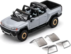 2022 GMC Hummer EV Pickup Truck Gray 1/64 Diecast Model Car by GCD
