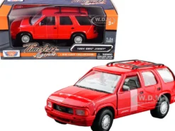 1994 GMC Jimmy Roof Rack Red 1/24 Diecast Model Car Motormax 73206