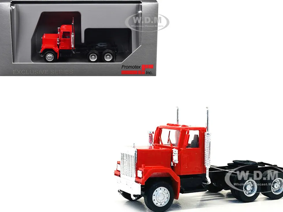 GMC Short Day Cab Red 1/87 (HO) Plastic Model Car by Promotex