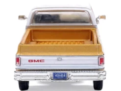 1975 GMC Sierra Classic K2500 Pickup Truck Yuba Gold Metallic and White 1/64 Diecast Model Car by IXO Models