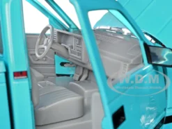 1988 GMC Sierra 1500 Custom Pickup Truck Light Blue with Black Stripes Limited Edition to 9250 pieces Worldwide 1/24 Diecast Model Car by M2 Machines