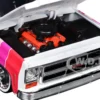 1976 GMC Sierra Grande 15 Pickup Truck White with Stripes Limited Edition to 9250 pieces Worldwide 1/24 Diecast Model Car by M2 Machines