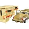 1992 GMC Sierra GT Pickup Truck Gold Metallic with White Sides with Camper Shell "American Classics" Series 1/24 Diecast Model Car by Motormax