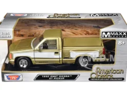1992 GMC Sierra GT Pickup Truck Gold Metallic with White Sides 