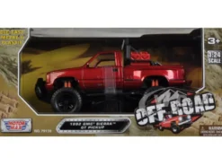 1992 GMC Sierra GT Pickup Truck Off Road Red 1/24 Diecast Model Motormax 79136