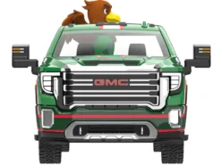 2022 GMC Sierra 3500 HD Pickup Truck Green with Mexican Soccer Graphics with Eagle Figure "International Soccer Celebration '26" Series 1/64 Diecast Model Car by Greenlight