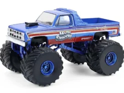 1982 GMC Sierra 2500 Monster Truck "Moonshiner!" Blue Metallic with Stripes "Kings of Crunch" Series 16 1/64 Diecast Model Car by Greenlight