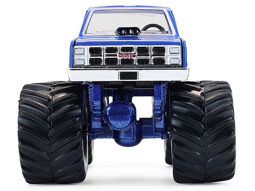 1982 GMC Sierra 2500 Monster Truck "Moonshiner!" Blue Metallic with Stripes "Kings of Crunch" Series 16 1/64 Diecast Model Car by Greenlight