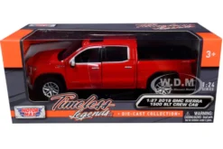 2019 GMC Sierra 1500 SLT Crew Cab Pickup Truck Red 1/24 1/27 Diecast Model Car Motormax 79361