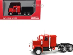 GMC Sleeper Cab Red 1/87 (HO) Plastic Model Car by Promotex