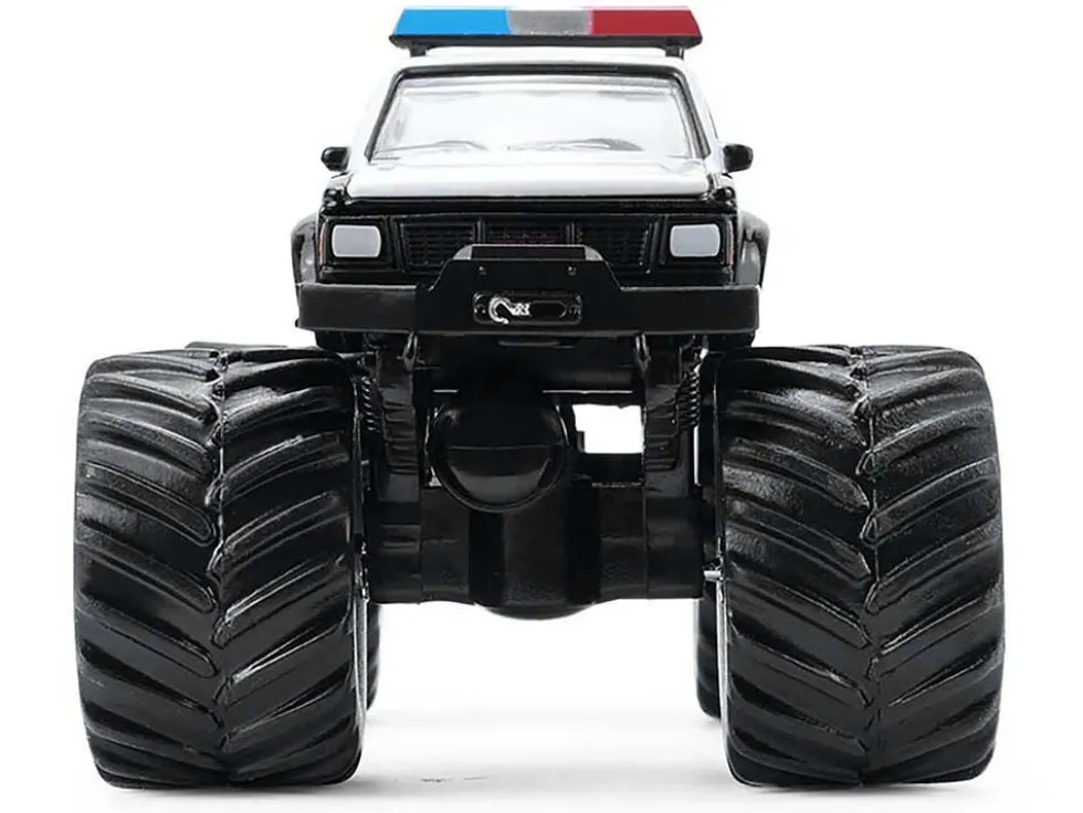 1990 GMC S-15 Monster Truck "Texas Department of Public Safety" Black and White "Kings of Crunch - Hot Pursuit" Special Edition 1/64 Diecast Model Car by Greenlight