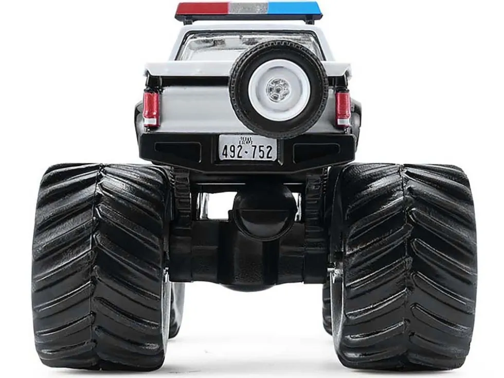 1990 GMC S-15 Monster Truck "Texas Department of Public Safety" Black and White "Kings of Crunch - Hot Pursuit" Special Edition 1/64 Diecast Model Car by Greenlight