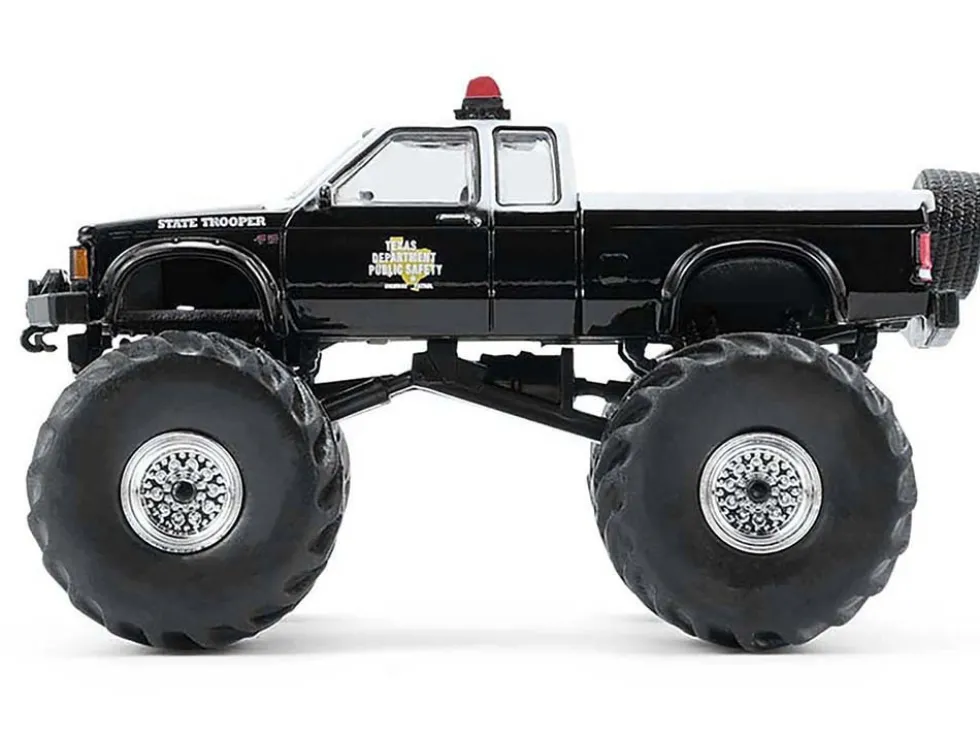 1990 GMC S-15 Monster Truck "Texas Department of Public Safety" Black and White "Kings of Crunch - Hot Pursuit" Special Edition 1/64 Diecast Model Car by Greenlight