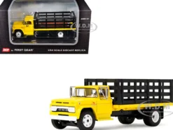 GMC 4000 Stake Truck Bright Yellow 1/64 Diecast Model by DCP/First Gear