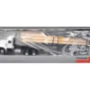 GMC Super B Log Truck and Trailer White with Log Accessories 1/87 (HO) Plastic Model Car by Promotex