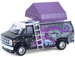 1978 GMC Vandura Custom Van Black with Wizard Graphics and White Top with Camp'otel Cartop Sleeper Tent