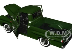 1958 GMC 100 Wideside Pickup Truck Green Timeless Legends Series 1/24 Diecast Model Car Motormax 79385GRN