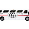 1966 GM PD4107 Buffalo Coach Bus Gray Coach Destination Pearson Airport Toronto Ontario Canada Vintage Bus Motorcoach Collection 1/87 HO Diecast Model Iconic Replicas 87-0281
