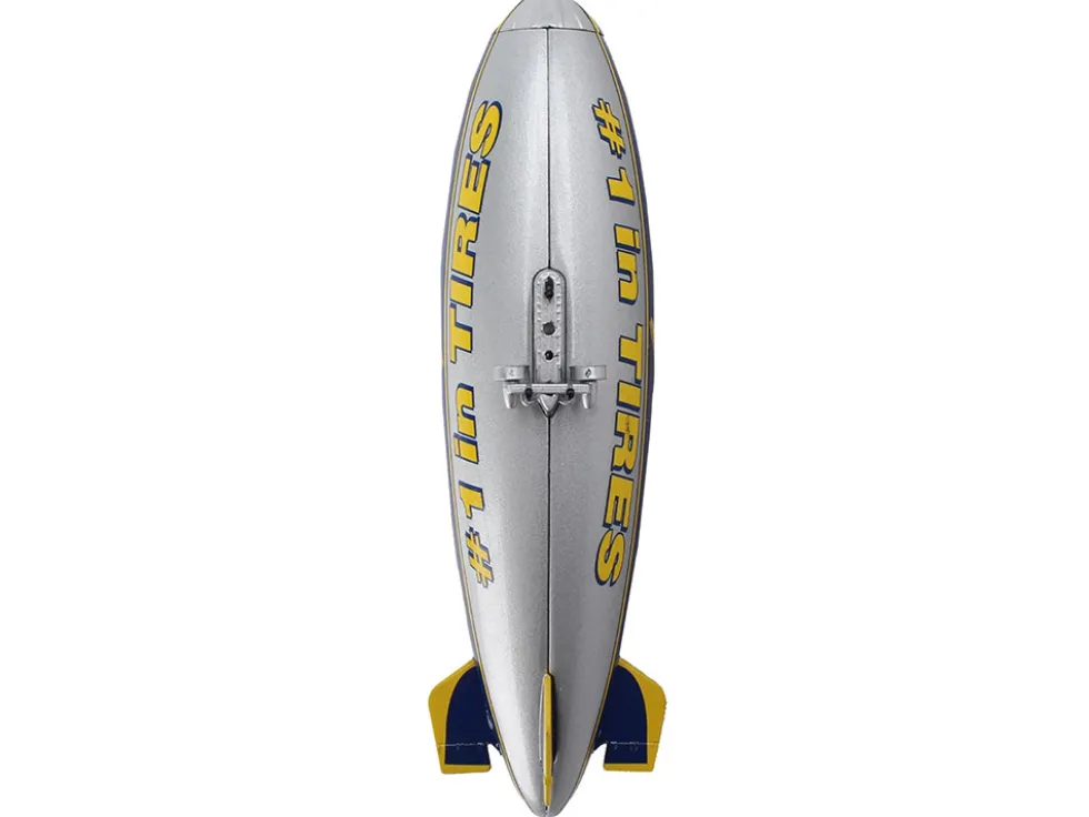 Goodyear Blimp Silver Metallic with Blue and Yellow Graphics #1 in Tires 1/350 Diecast Model Airplane Postage Stamp PS5411-1