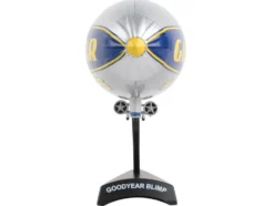 Goodyear Blimp Silver Metallic with Blue and Yellow Graphics #1 in Tires 1/350 Diecast Model Airplane Postage Stamp PS5411-1