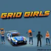 Grid Girls 5 piece Diecast Figure Set (4 People Figures, 1 Umbrella) Limited Edition to 3600 pieces Worldwide for 1/64 Scale Models by American Diorama