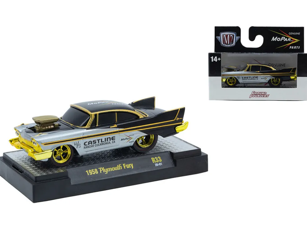Ground Pounders 6 Cars Set Release 33 IN DISPLAY CASES Limited Edition 1/64 Diecast Model Cars by M2 Machines