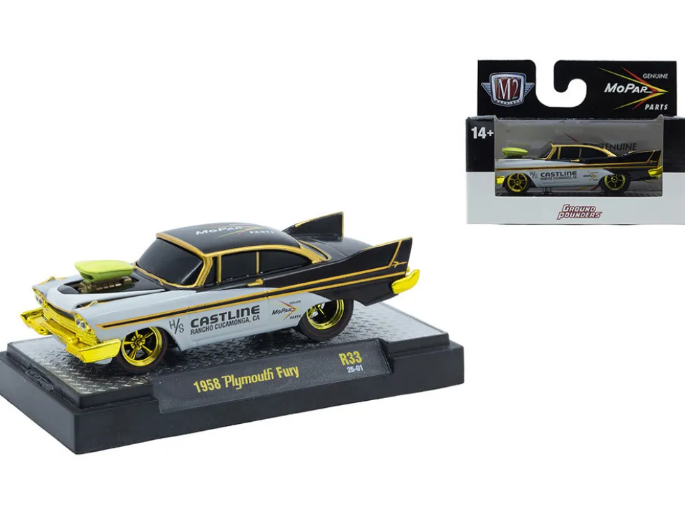 Ground Pounders 6 Cars Set Release 33 IN DISPLAY CASES Limited Edition 1/64 Diecast Model Cars by M2 Machines