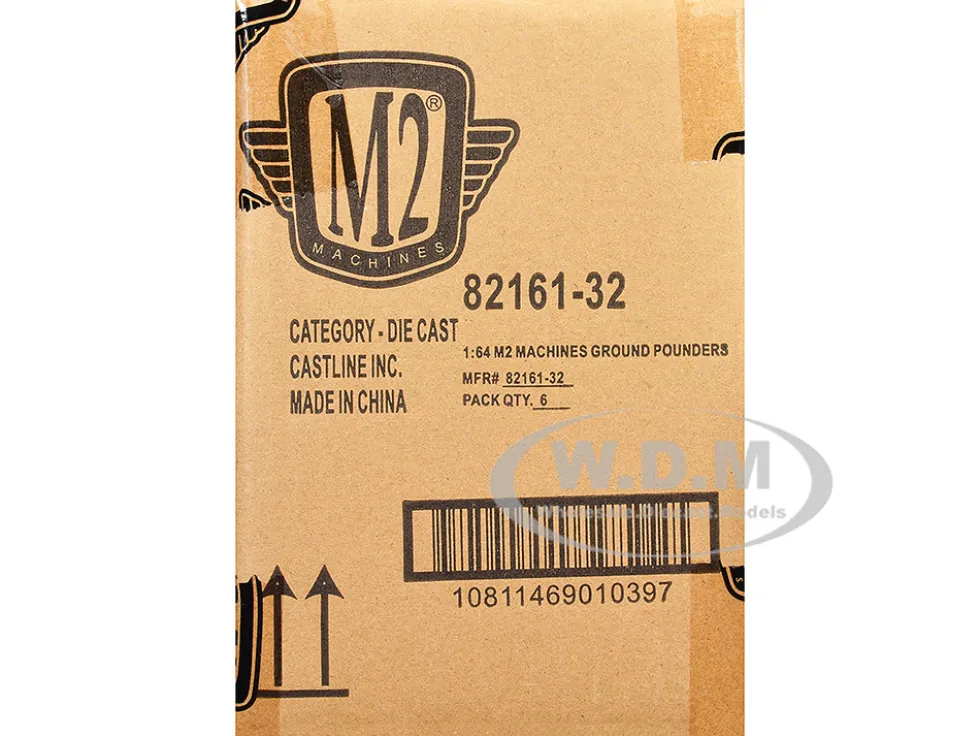 Ground Pounders 6 Cars Set Release 32 IN DISPLAY CASES Limited Edition 1/64 Diecast Model Cars by M2 Machines