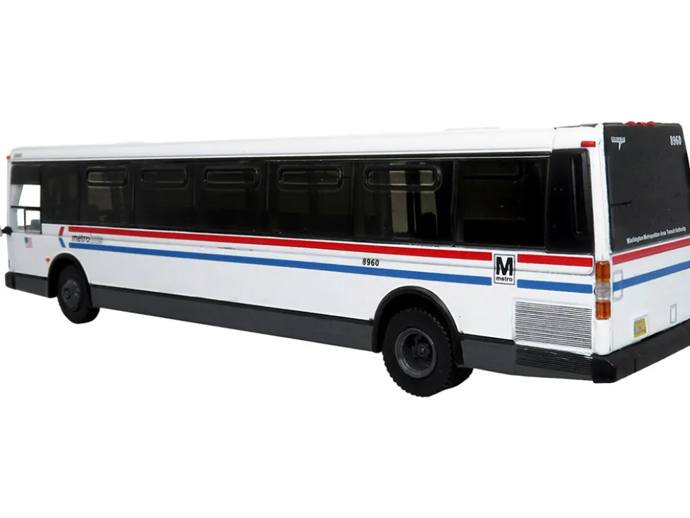 1980 Grumman 870 Advanced Design Transit Bus WMATA Washington Metropolitan Area Transit Authority Metro Bus 16S Pentagon Vintage Bus & Motorcoach Collection 1/87 HO Diecast Model Iconic Replicas 87-0407