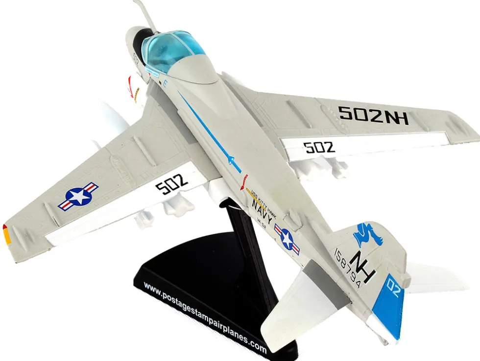 Grumman A-6E Intruder Aircraft VA 52 Knightriders United States Navy 1/140 Diecast Model Airplane Postage Stamp PS5381-2