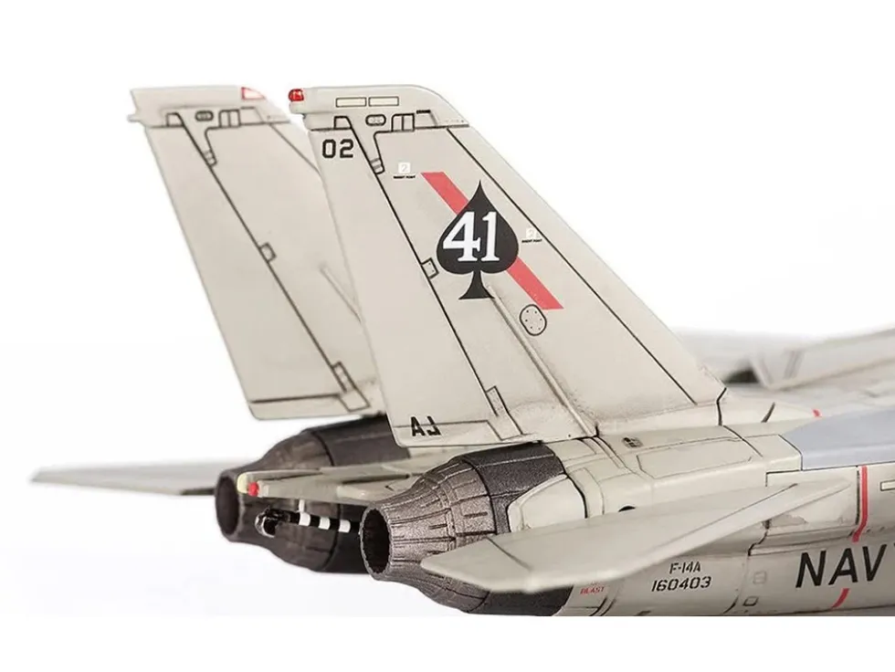 Grumman F-14A Tomcat Fighter Aircraft "VF-41 Black Aces, USS Nimitz, Gulf of Sidra" (1981) United States Navy 1/72 Diecast Model by JC Wings
